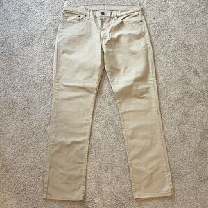 Levis 511 Pants Mens 36x32 Tan Utility Khaki Work Red Tab Straight